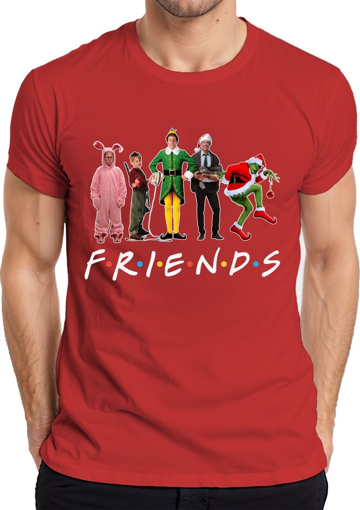 Friends Weihnachtsfilme Grinch Buddy der Weihnachtself - Weihnachten Christmas Xmas Herren T-Shirt, Rot, 3XL