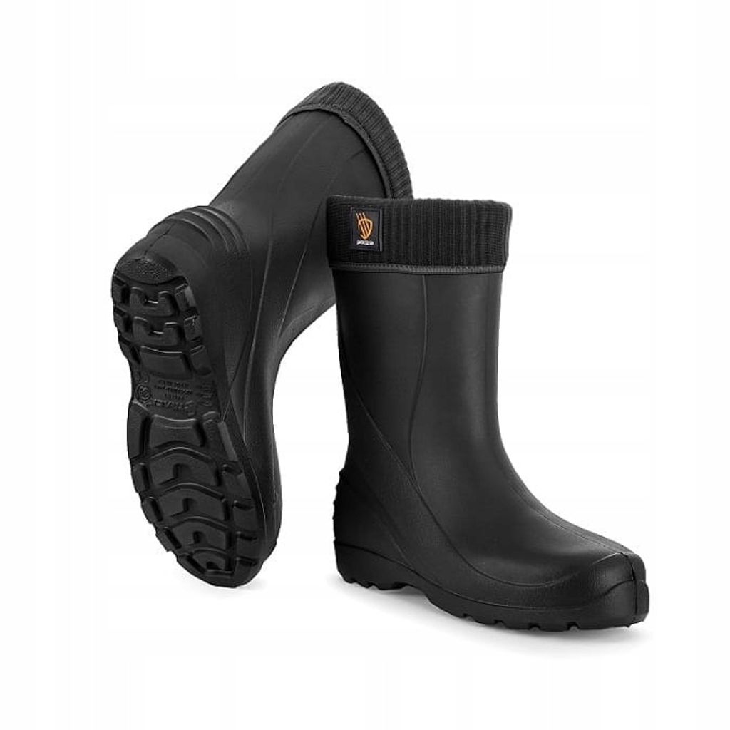 A pair of black women's sock boots are shown against a white background.