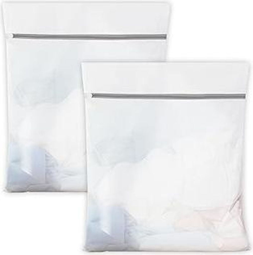 2 Stück Wäschenetz Groß, 60x80 cm Wäschebeutel Wäschenetz für Waschmaschine Wiederverwendbar Wäschesäcke mit Reißverschluss für Hemden Vo...