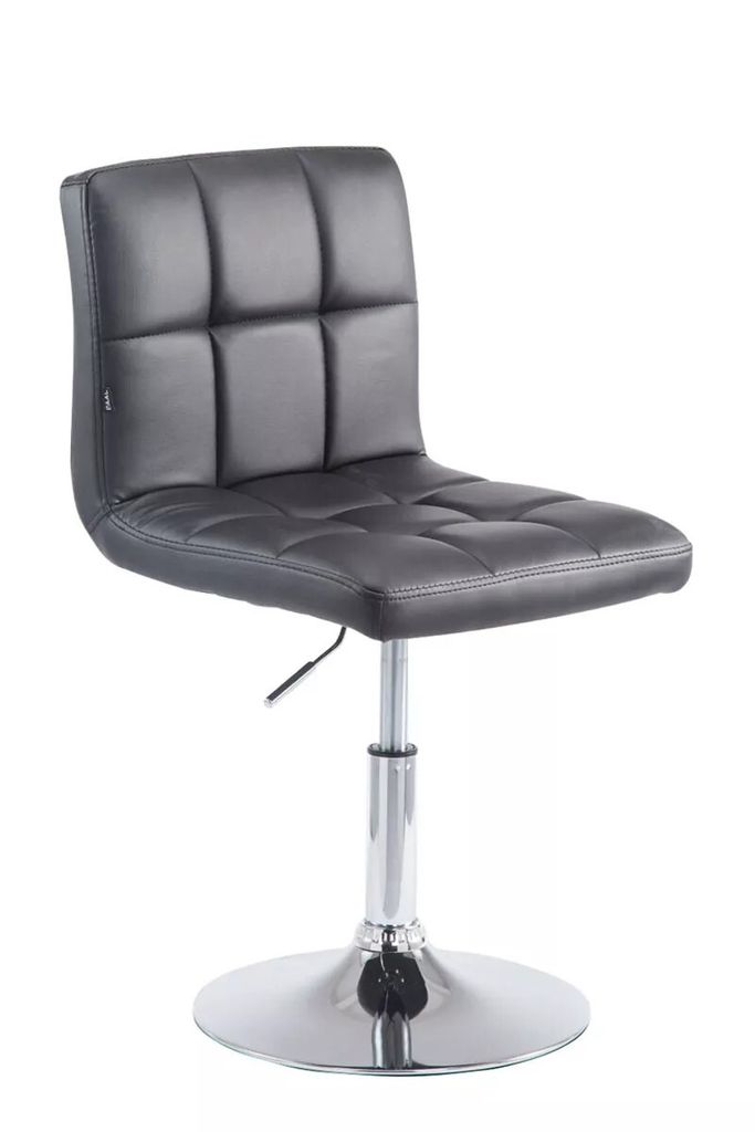 In And OutdoorMatch Luxus Barhocker Milo - Grau - 360 Drehung - Ergonomische Barstühle - Höhenverstellbar - 1er Set - Mit Rückenlehne - Für Kü...