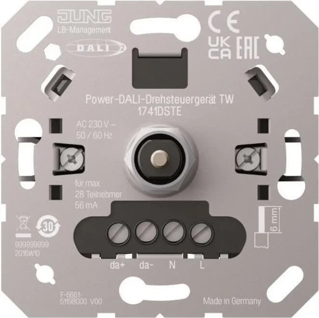 Jung 1741 DSTE Power-DALI-Drehsteuergerät TW Variateur Rotatif Tunable