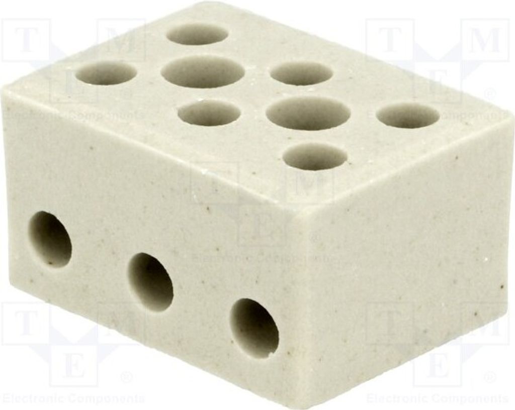 1x Klemmleiste Wege: 3 Schraubklemme Klemmen: 6 4mm2 450V L: 34mm BM 9518 Klemmle