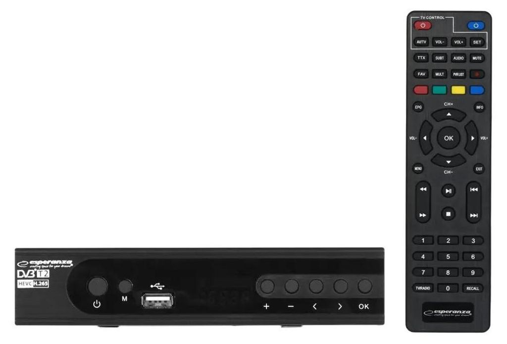 Esperanza EV106P, Kabel, DVB-T2, 576i, 576p, 720p, 1080i, Produktbild 