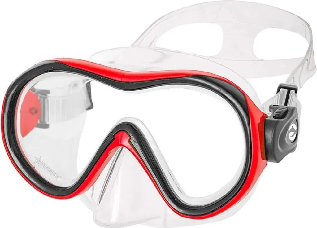 Masque de plongée Abysstar Kronos Rouge Taille Unique pour Homme Femme