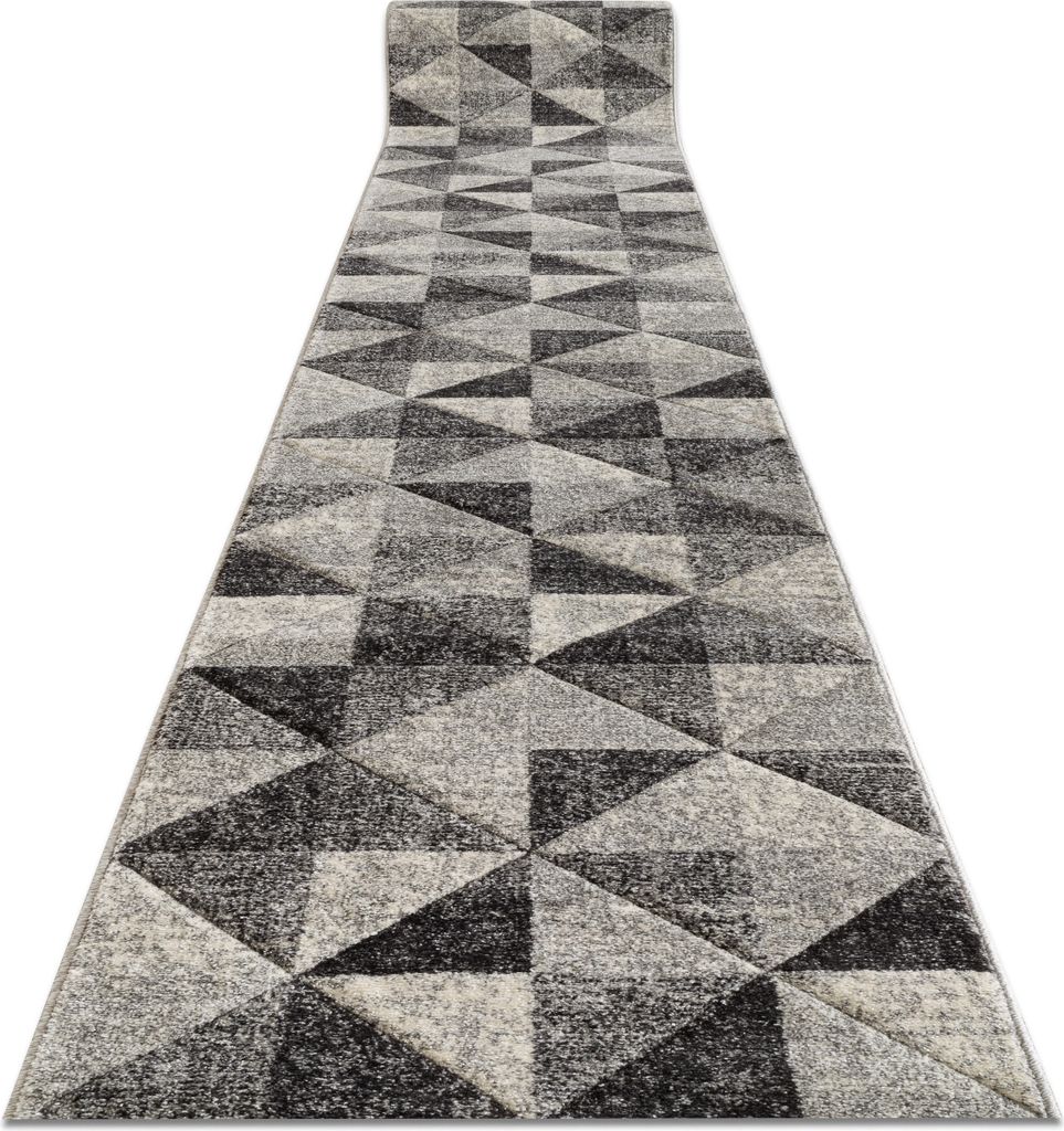 Läufer FEEL 5672/16811 DREIECKE grau / anthrazit / creme 100 cm Grau 100x470 cm