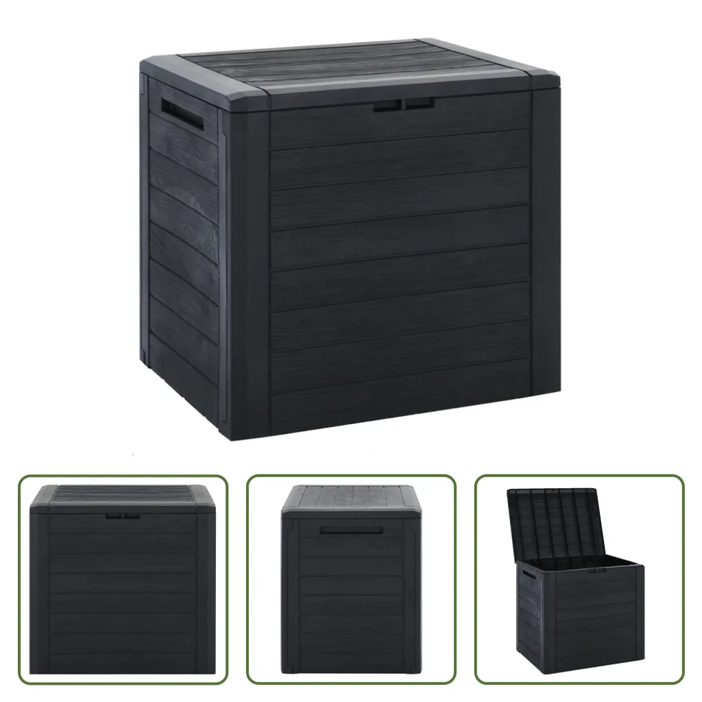 Cassapanca Porta Giochi Giardino Antracite | Baule 58x46x55 cm PP