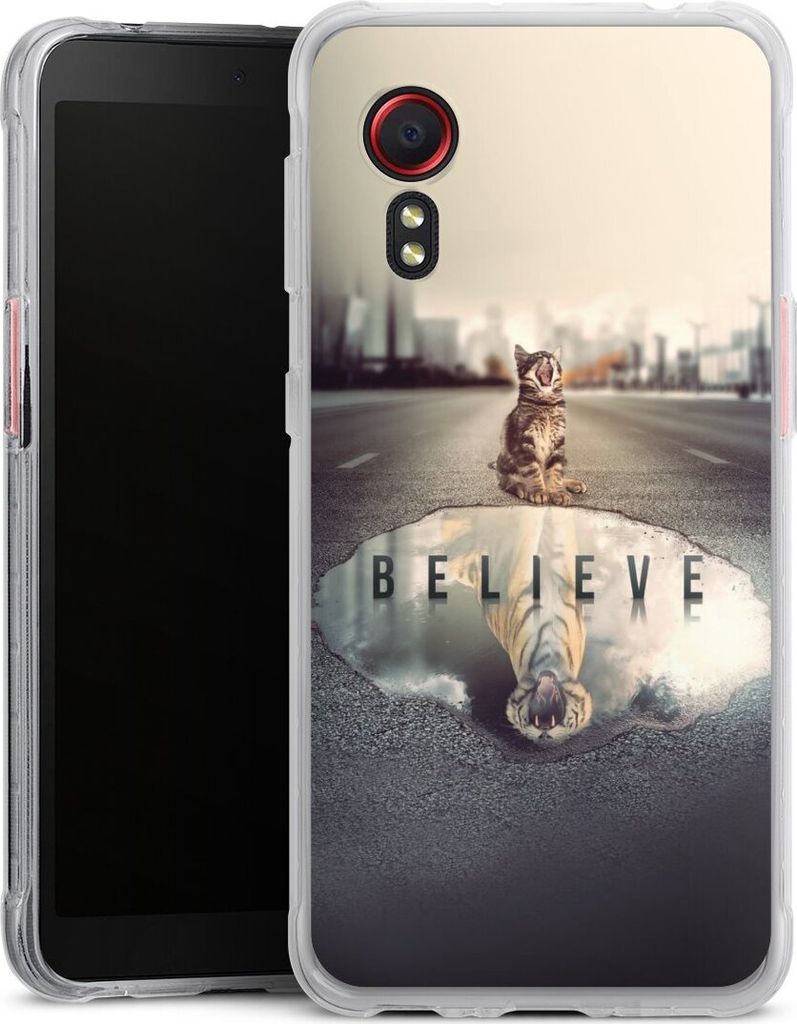 DeinDesign Handyhülle für Samsung Galaxy XCover 5 EE Silikon Hülle Case Smartphone Schutzhülle Motivation Tiere Tiger