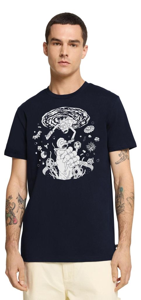 Spreadshirt Rick & Morty Raumportal Männer Premium T-Shirt, 4XL, Navy