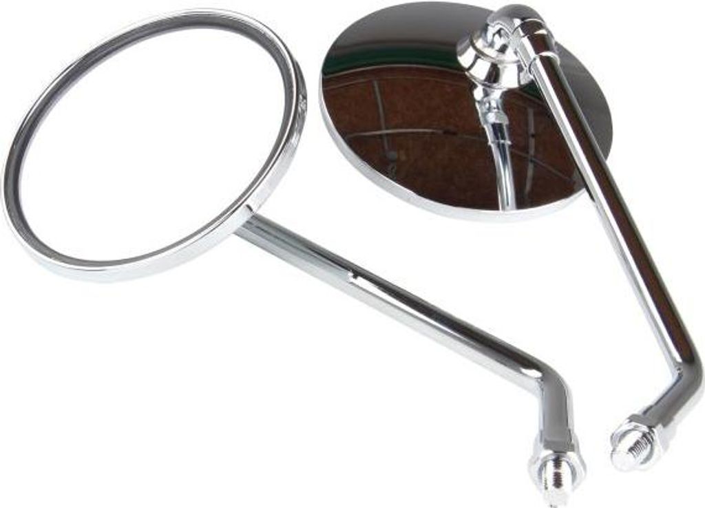SET rétroviseur gauche + droite chromé "rond 110mm M8 Image du produit 