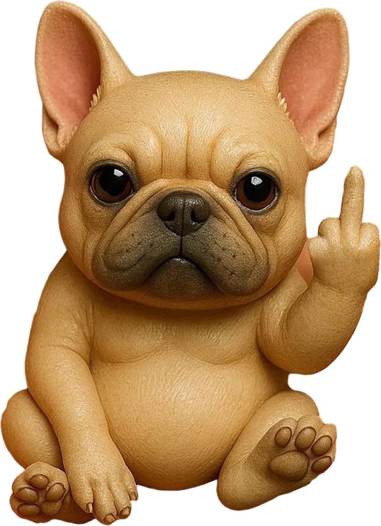 Mittelfinger-Tierornament, Statue aus Kunstharz, realistisches Design, lustige und humorvolle Heimdekoration