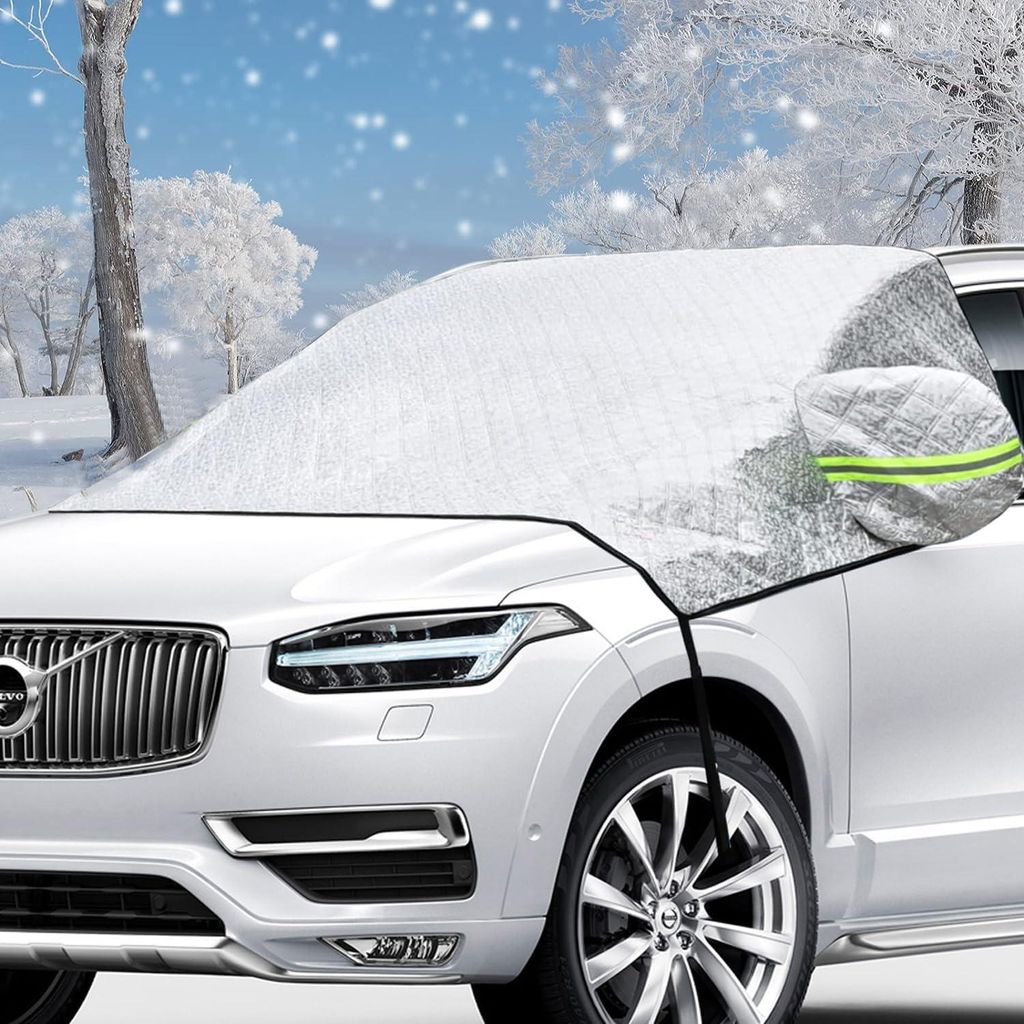 Windschutzscheibe Abdeckung für EIS und Schnee Auto Windschutzscheibe Schnee Abdeckung 4-Schicht-Schutz Frost Wischer & Spiegel Schutz Universal