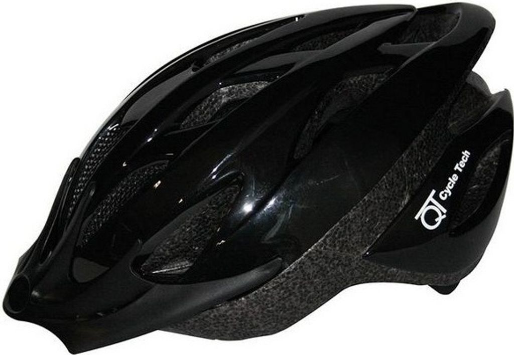 Cycle Tech Fuse Fahrradhelm Unisex - M (54 - 58 cm) - Schwarz Glänzend