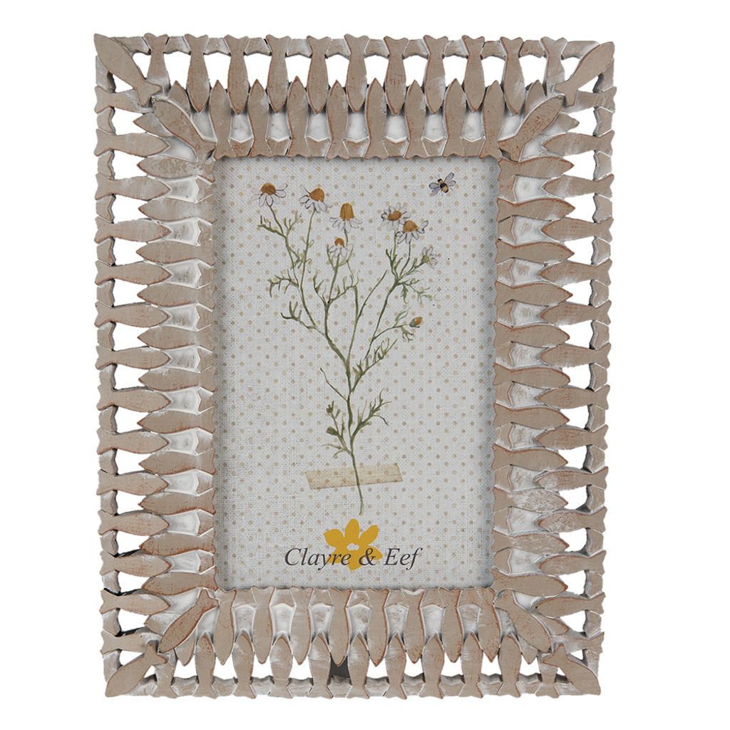 Clayre & Eef Bilderrahmen 10x15 cm Beige Polyresin