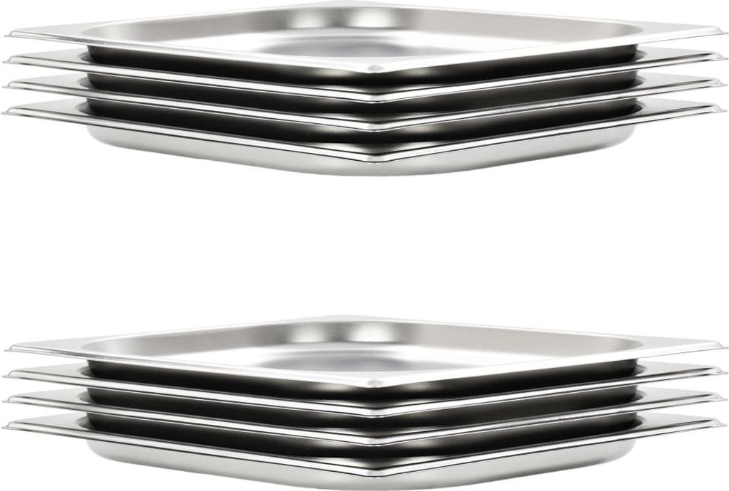 Gastronormbehälter 8 Stk. GN 1/2 20 mm Edelstahl