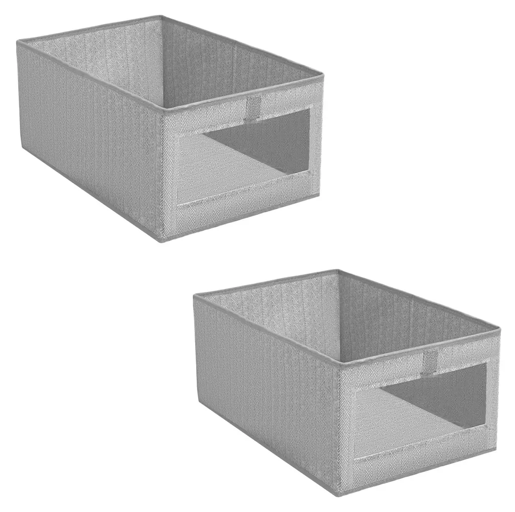 Organisateur pour armoire lot de 2 boîtes de rangement 40 x 30 x 20 cm