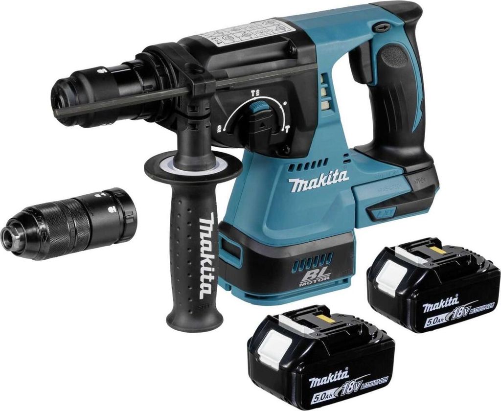 Makita DHR243RTJ, Černá, Modrá, Přetížení, 2,4 cm, 9500 Obrázek produktu 