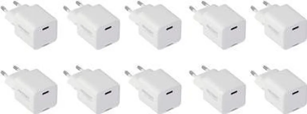 Chargeur secteur USB-C rapide pour smartphone, lot de 10 blocs Voltcraft