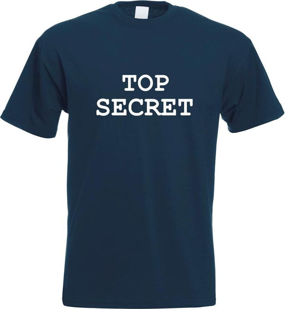 Kiwistar - T-Shirt - Navy - Top Secret Herren Funshirt Bedruckt Design Sprüche Spruch Motive - mit Motiv Bedruckt - Funshirt Design - Sport - Frei...