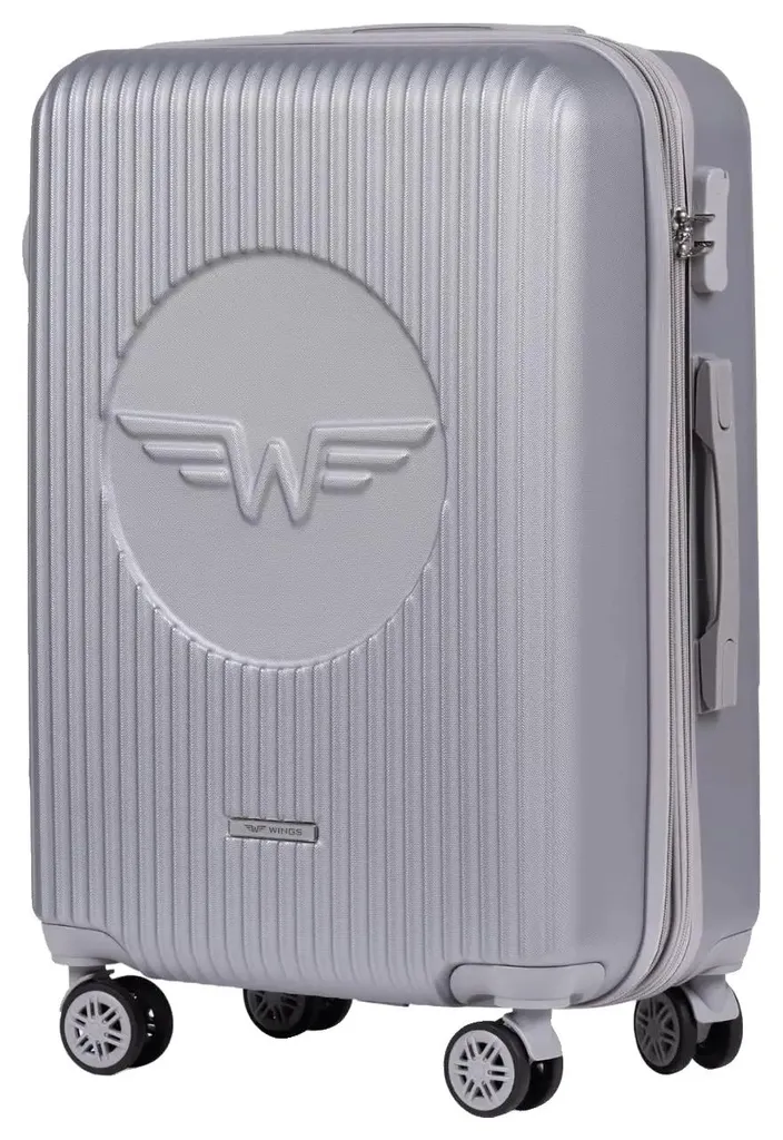 Valise de voyage 24 pouces idéale vacances 60cm argentée et sécurisée
