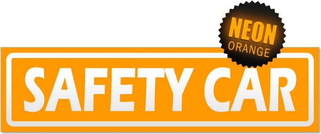Safety Car invertiert Magnetschild Schild magnetisch