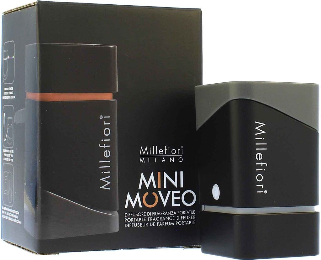 Kompaktowy dyfuzor zapachowy Millefiori Moveo Mini czarny Zdjęcie produktu 