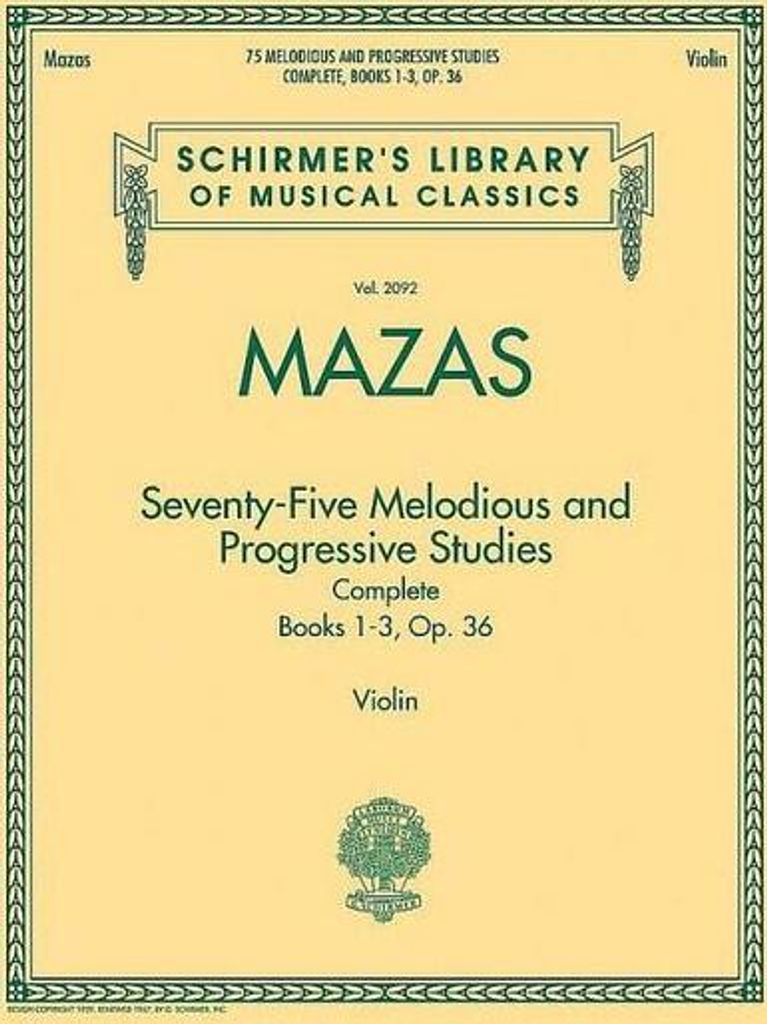 Mazas 75 Melodies & Progressive Studies – Lingua: Inglese