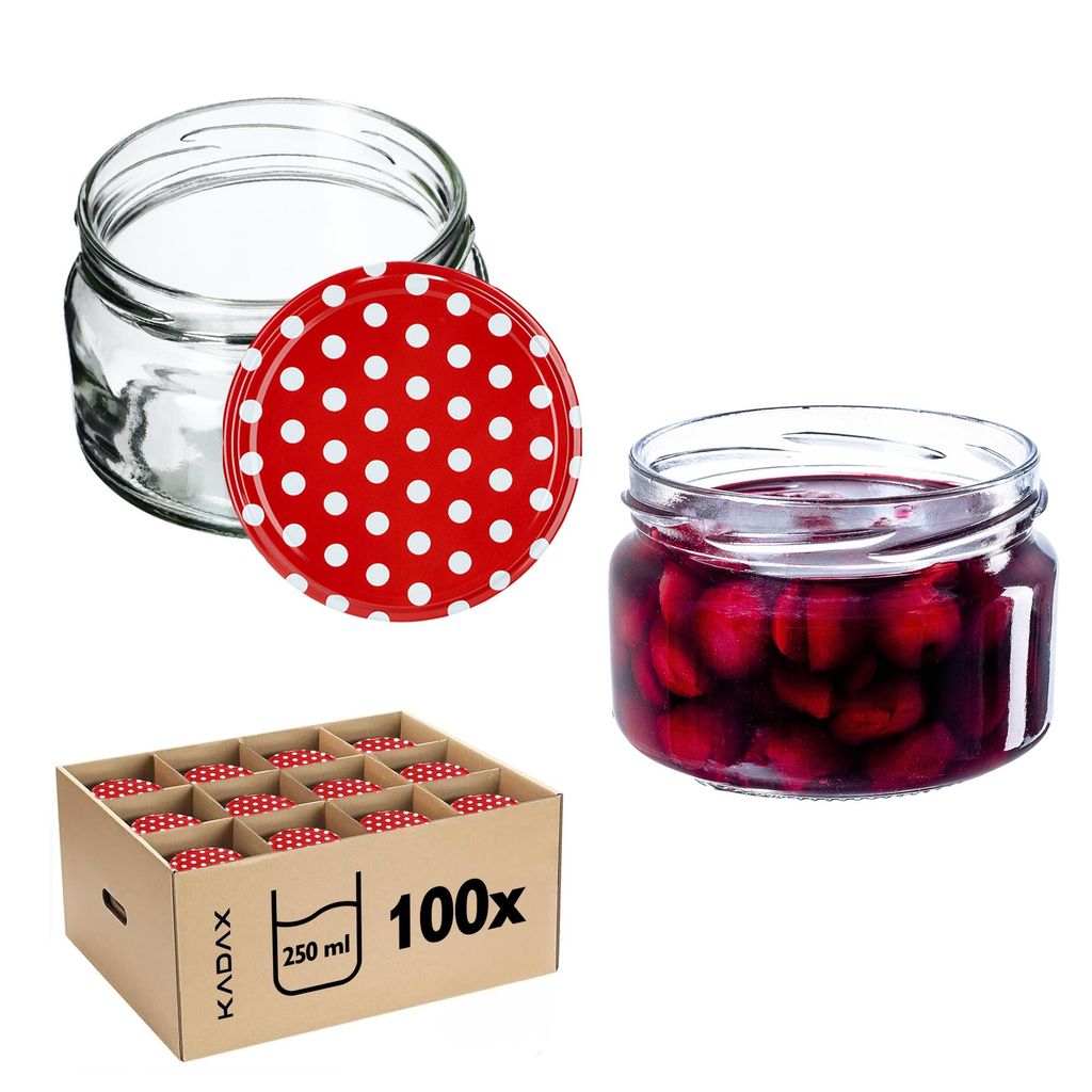 KADAX kleine Einmachgläser 250 ml, Marmeladengläser mit Deckel, Luftdichte Gläschen zum Verschenken