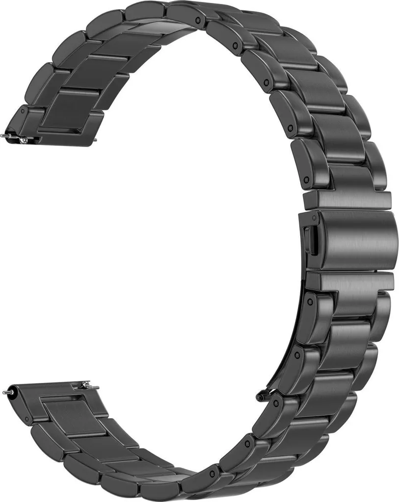 Bracelet de Montre Universel 20mm en Acier Noir Eternico Elegance