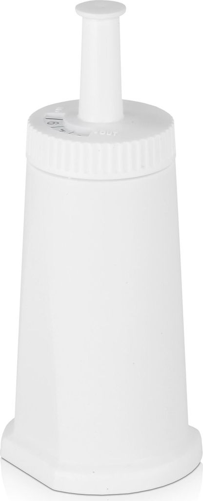 A white water filter cartridge is shown against a white background.