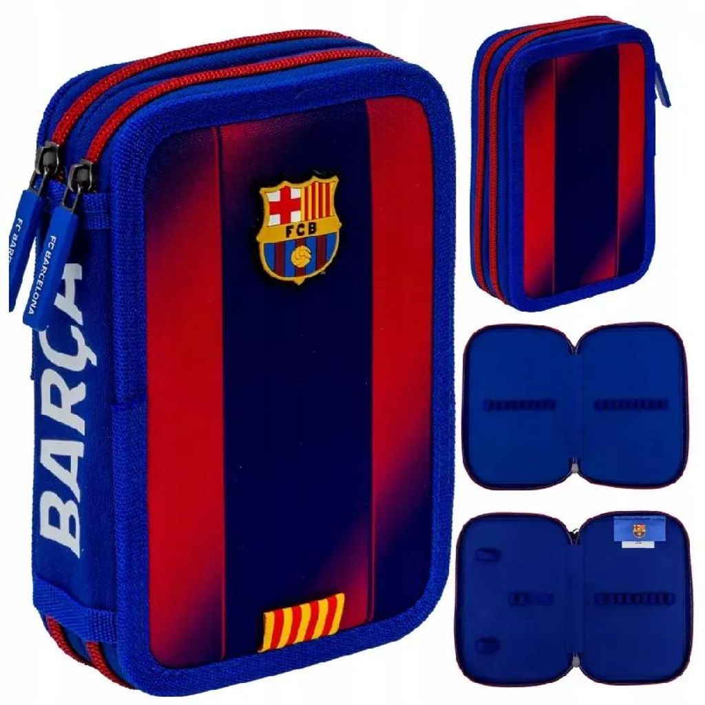 Astra | Federmäppchen FC Barcelona, 2 Fächer, hochwertig, Produktbild 