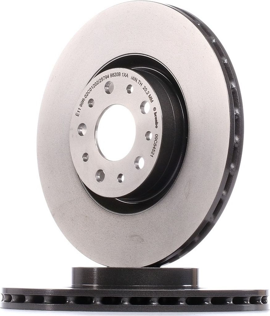 2x BREMBO 09.C645.21 Bremsscheibe Vorderachse