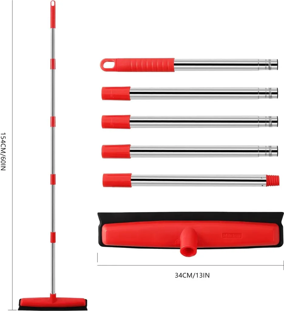 Solution anti-poils animaux : balai caoutchouc 154 cm pour moquettes - 2