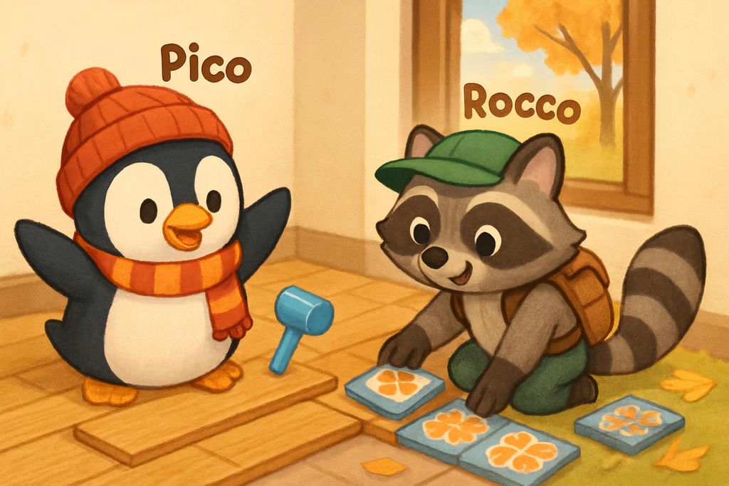 hansepuzzle 111892 - Pico & Rocco bauen ein Haus Puzzle, 2000 Teile, Kinder, 90,0 x 60,0cm mit hochwertiger Aufbewahrung, Kartonbox & Beutel