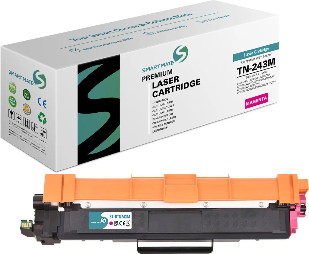 Toner laser Magenta compatible Brother TN-243M pour imprimante HL et MFC
