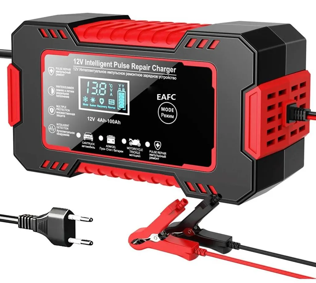 Chargeur Batterie Voiture 12V 6A Charge Rapide pour Moto et Auto - Intelligent