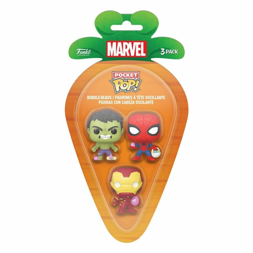 Marvel - Spider.Man, Iron Man & Hulk Carrot Funko Pocket POP!
