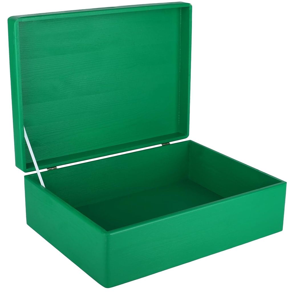 Creative Deco XL Groene Grote Houten Doos Opbergdoos, 40 x Productafbeelding 