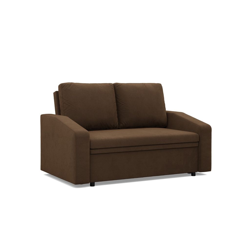 Sofa mit Schlaffunktion NEO, Wohnzimmer Sofa 2-Sitzer 148x87cm, Dunkelbraun