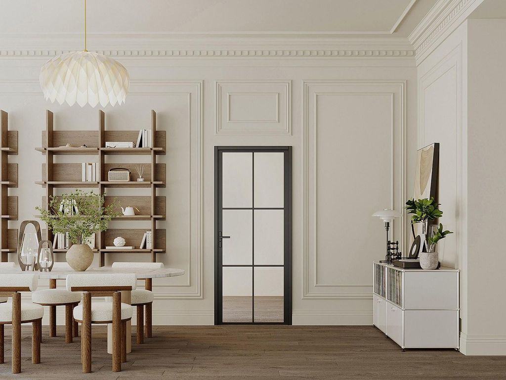 Doppelfalttüren aus Aluminium und gehärtetem Glas - H 204 x B 83 cm - SEROTO