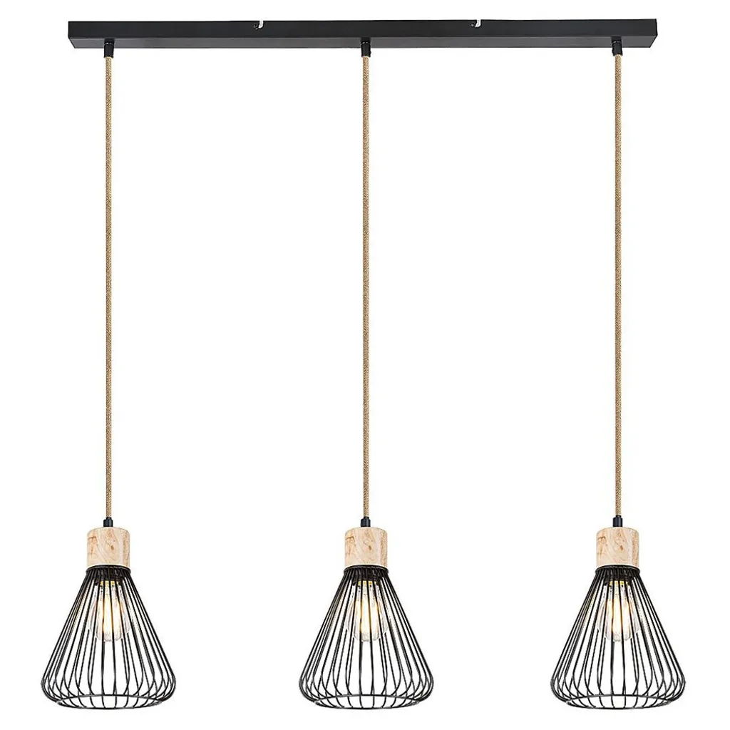 Lustre suspension 3 lumières Farfalle Rabalux noir E27 design moderne 3149