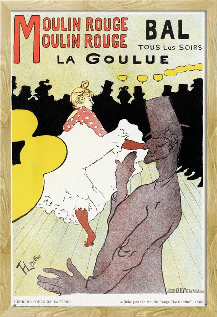Affiche de Collection Moulin Rouge avec Cadre Shinsuke® Vitre Acrylique