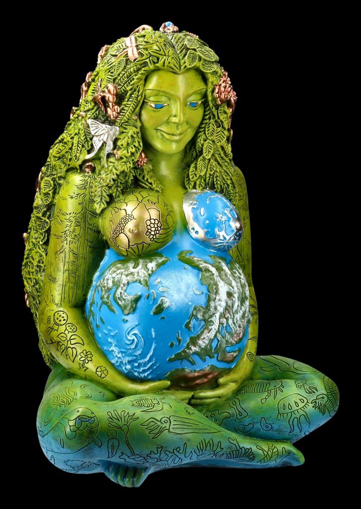 Tausendjährige Gaia Figur - Mutter Erde - XXL Statue by Oberon Zell - H 60 cm