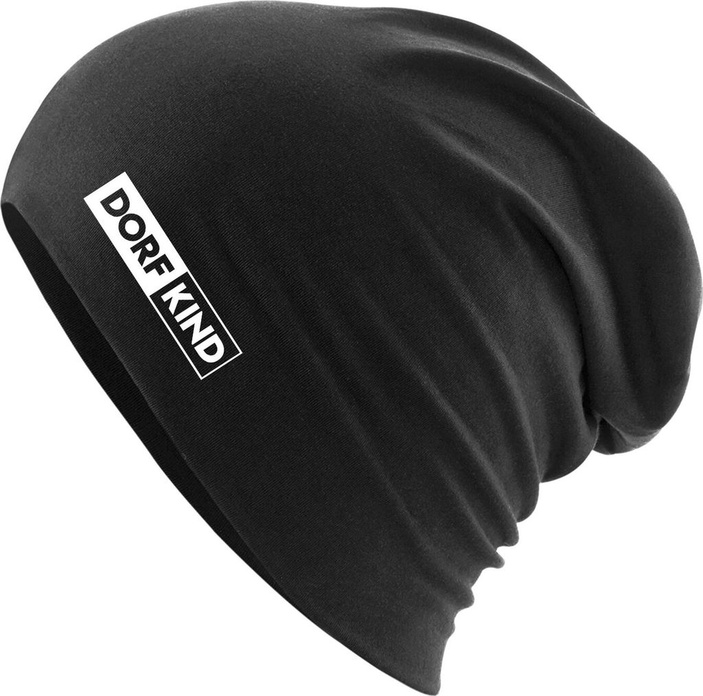 Huuraa Beanie Dorfkind Modern Black One Size Baumwolle und Elasthan Mütze Geschenkidee