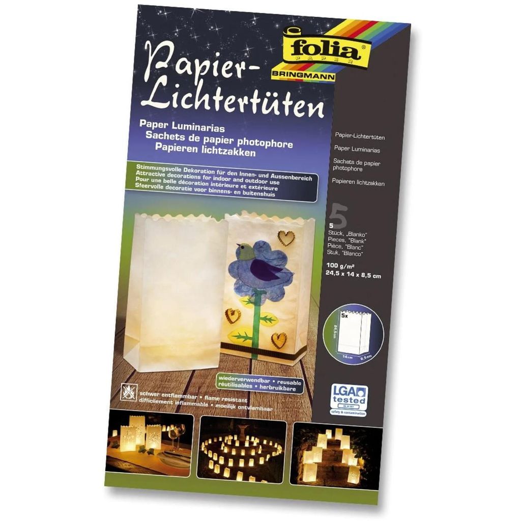 Folia 12400 Lichtgevende zakken - 5 stuks, 24,5x14x8,5 cm, Productafbeelding 