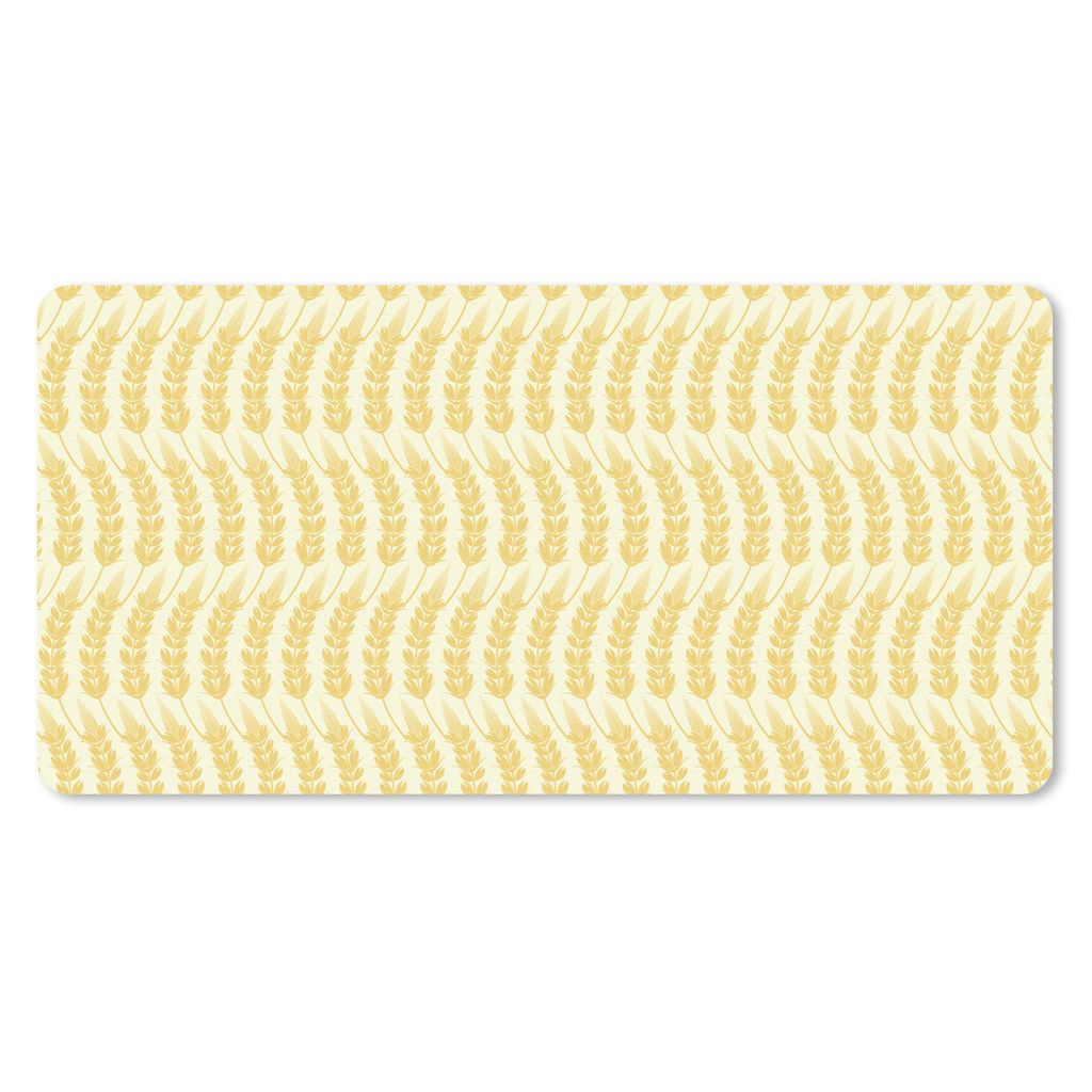 MuchoWow Schreibtischunterlage Müsli - Muster - Wellen 80x40 cm - XXL Mauspad - Gaming Mauspad