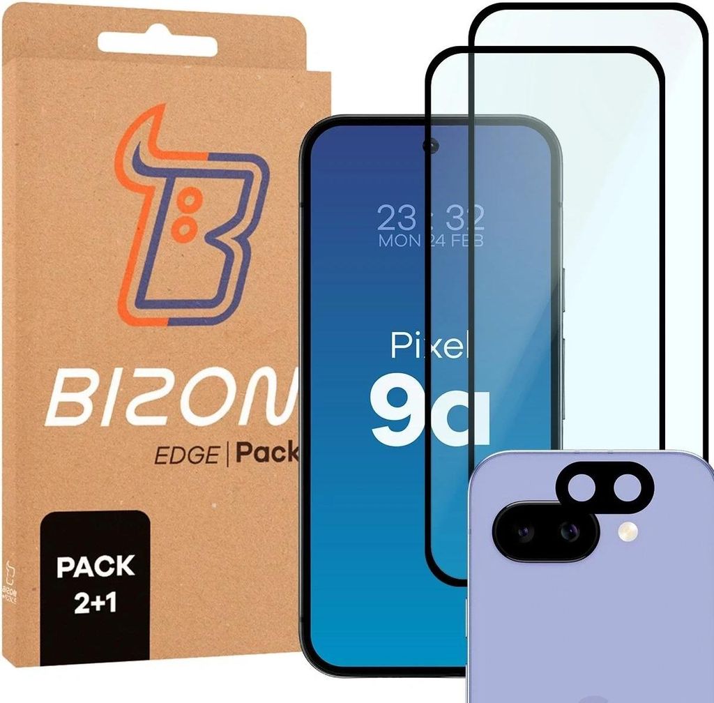 2x Gehärtetes Glas + Kameraschutz für Pixel 9a, Bizon Glass Produktbild 