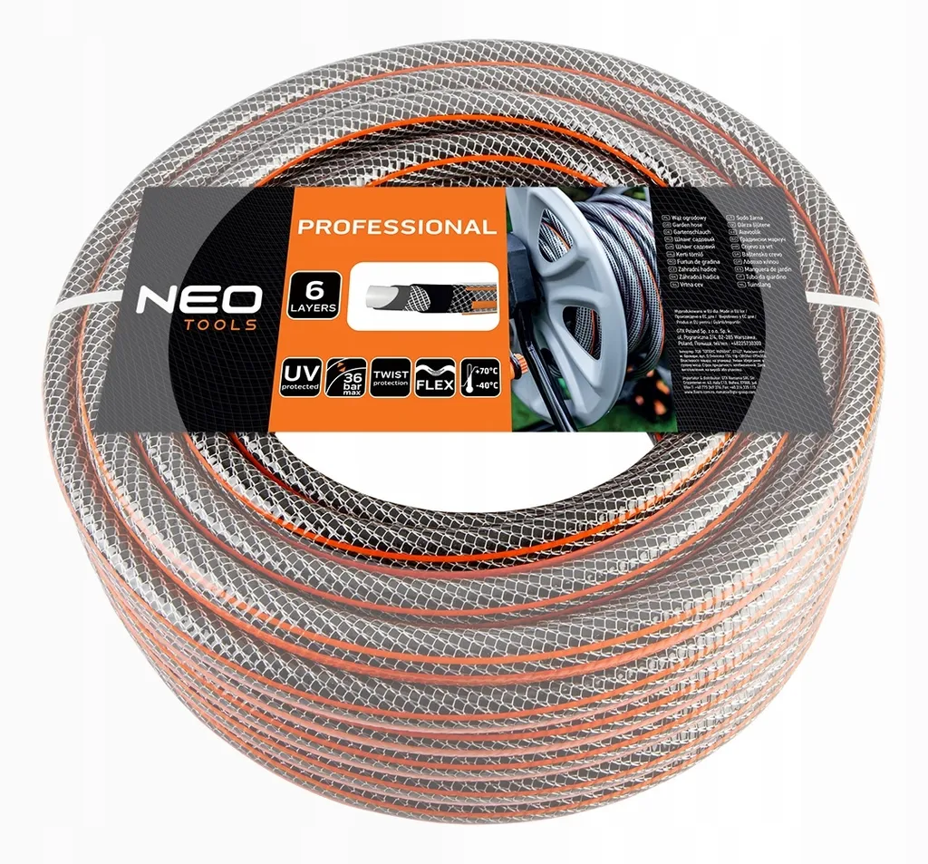 Tuyau d'arrosage anti-torsion 1/2 pouce 30m résistant UV NEO TOOLS