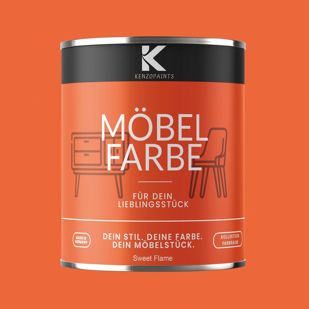 Kenzopaints 750ml Möbelfarbe Möbellack Buntlack Farbraum - Sweet Flame