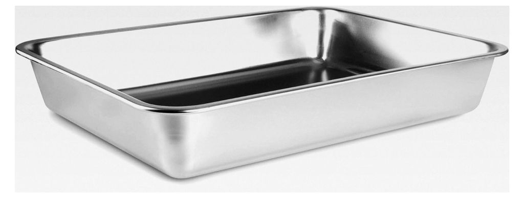 Rechteckige Auflaufform aus Edelstahl 18/10, 41,5 x 29,4 x Produktbild 