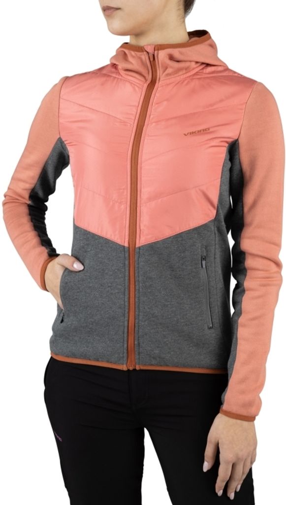 Viking Creek Lady Light Pink/Grey L Outdoor Hoodie